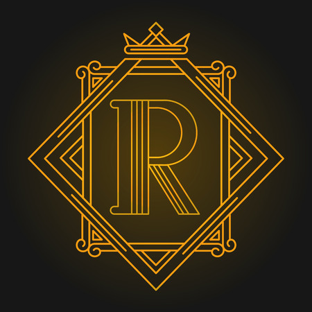 Monogram design elements, graceful template. Vector illustrationのイラスト素材