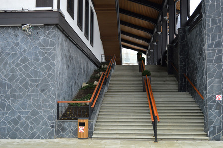 The staircase under the carportの写真素材