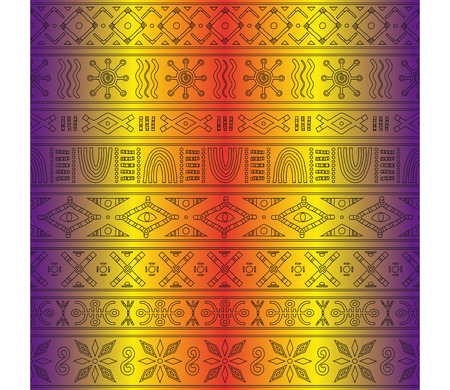 Seamless pattern. African motifs. Ancient ethnic style.のイラスト素材