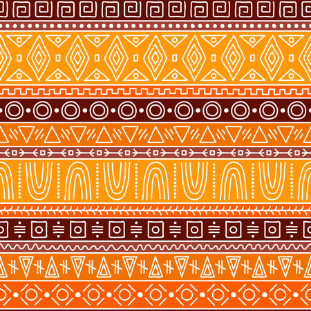 Seamless pattern in African style. Bright, interesting ethnic pattern.のイラスト素材