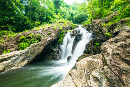 Waterfall in Nakhonnayok, Thailandの写真素材
