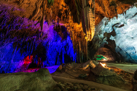 Ratchaburi, Thailand : Khao Bin Cave the most beautiful cave in Ratchaburi.の写真素材