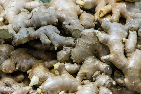 Close up of Ginger stack.の写真素材