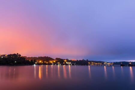 Landscape view of Sangkhlaburi withの写真素材