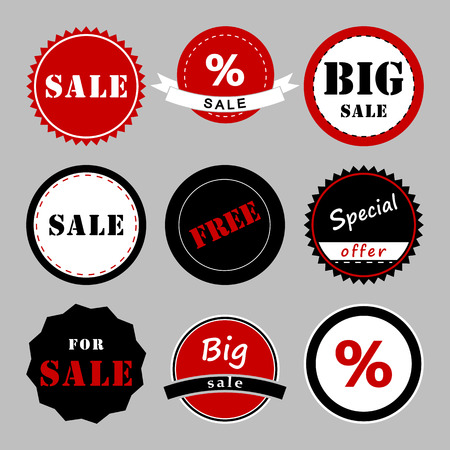 Set of sale banners. Sale tags. Shopping. Vector illustrationのイラスト素材