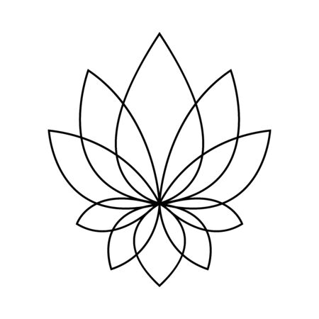 Ethnic Mandala ornament isolated on white background. Henna tattoo design. Vector illustrationのイラスト素材