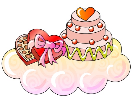 holiday sweetnesses; vector illustration; isolatedのイラスト素材
