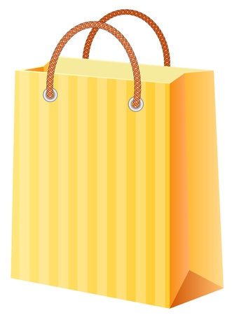 shopping bag; vector illustration; isolatedのイラスト素材