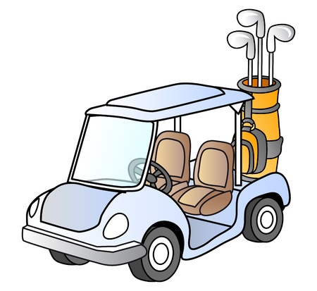 Golf car, , sport vehicleのイラスト素材