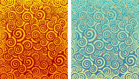Fire and water. Abstract illustration. Vector backgrounds.のイラスト素材