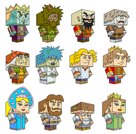 Cubic characters のイラスト素材