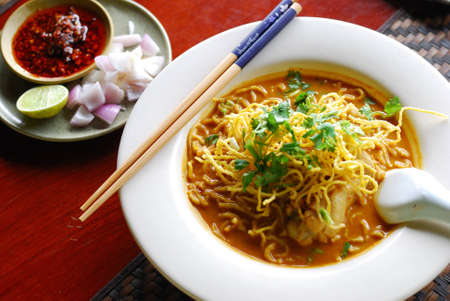 Khao Soi (Northern Thai Noodle Curry Soup) のeditorial素材