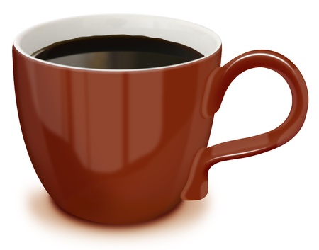 Illustrated Cup of Hot Coffeeの写真素材