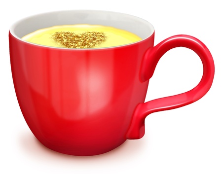 Illustrated Cup of Hot Egg Nogの写真素材
