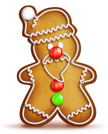 Whimsical Cartoon Santa Gingerbread Manの写真素材