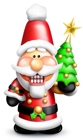 Whimsical Cartoon Santa Nutcrackerの写真素材