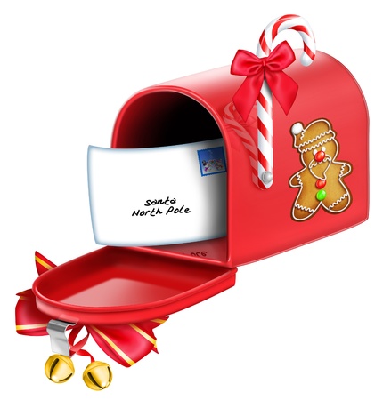 Whimsical Christmas Mailbox の写真素材