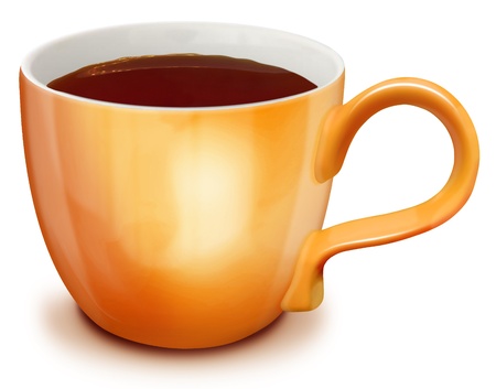 Illustrated Cup of Teaの写真素材
