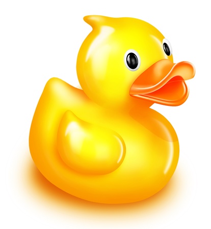 Illustrated Rubber Duckの写真素材