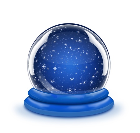 Illustrated Whimsical Snow Globe Emptyの写真素材