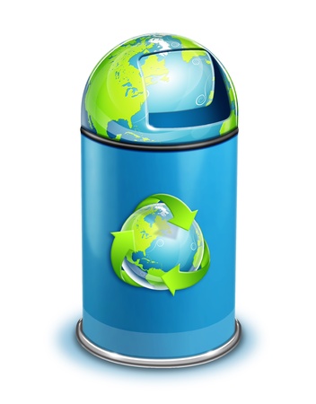 World ECO Recycle Trash Canの写真素材