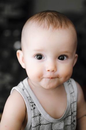 child emotion look at the camera, beautiful, cute nice happyの写真素材