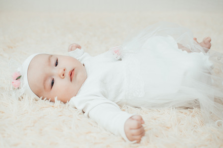 portrait of baby girls cute large sizeの写真素材