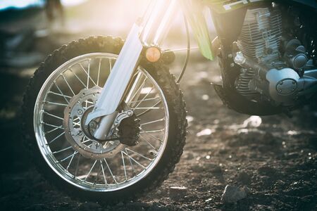 The front wheels of motocross and Enduroの写真素材
