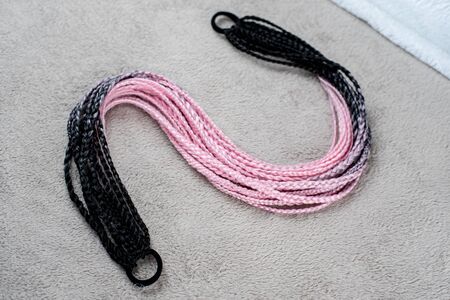 Afro braids with elastic hair band, ready-made sets