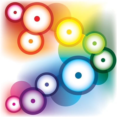 Abstract rainbow background, circlesのイラスト素材