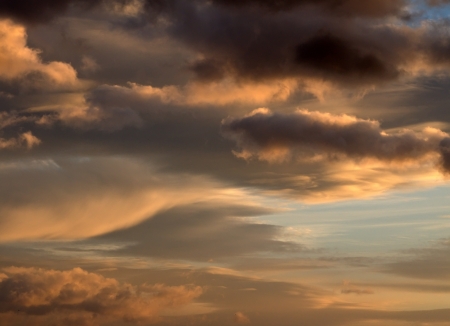 clouds at twilit skyの写真素材