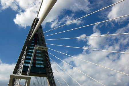 pylon with cablesの写真素材