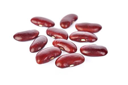 red kidney bean isolated on white backgroundの写真素材