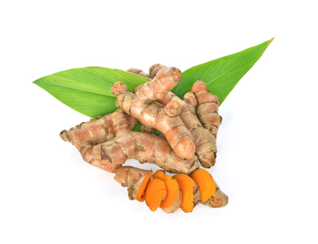 turmeric isolated on white background.の写真素材