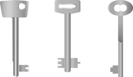 Three original keys of steel colorのイラスト素材