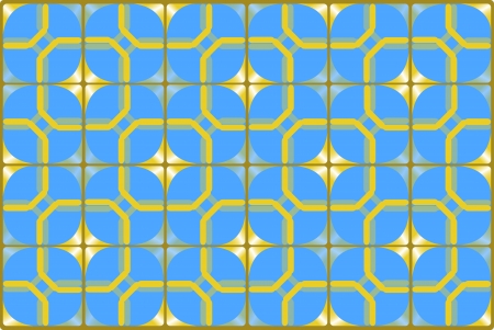 texture geometrical green figures on a blue backgroundのイラスト素材