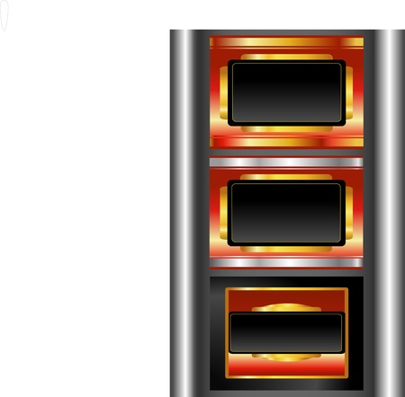 vector set  red black gold-framed labelsのイラスト素材