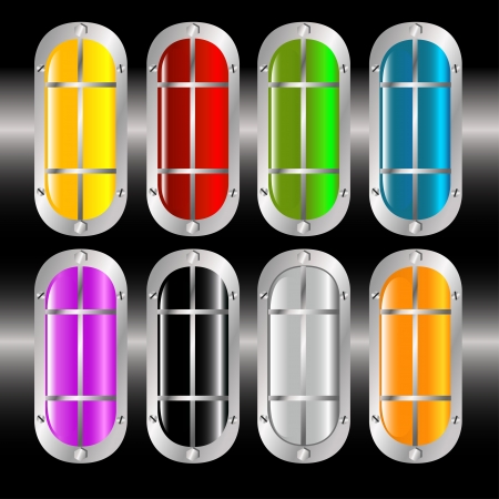 Set of colored web buttonsのイラスト素材