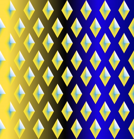 Seamless  pattern with yellow and blue rhombusesのイラスト素材