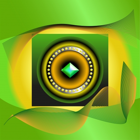 abstract picture of green jewel のイラスト素材