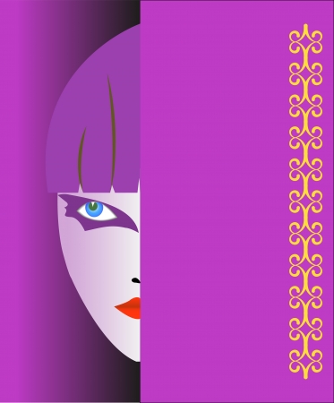 Woman face silhouetteの写真素材
