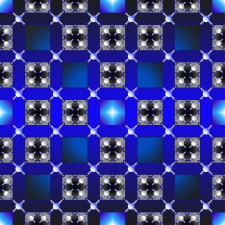 pattern from different geometrical figures on a black backgroundのイラスト素材