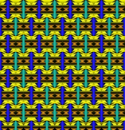 pattern from various figures  on a yellow black backgroundのイラスト素材