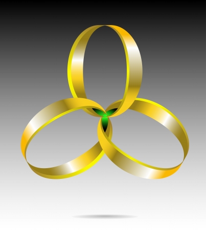  Three yellow circles on a darkly light backgroundのイラスト素材