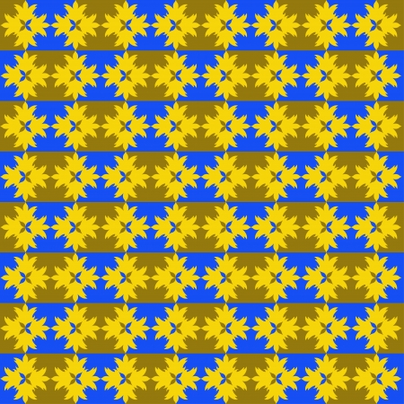 a background consisting of different figures of blue yellow colorのイラスト素材