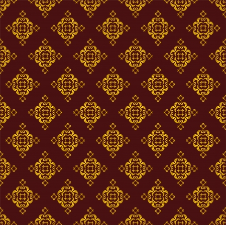 Pattern from vintage figures on a red backgroundのイラスト素材