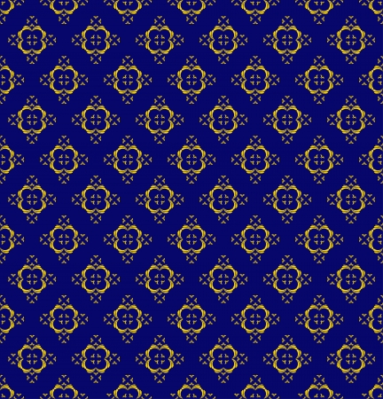 Pattern from vintage figures on a blue backgroundのイラスト素材