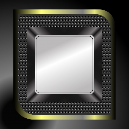White label for Your text on an steel textureのイラスト素材