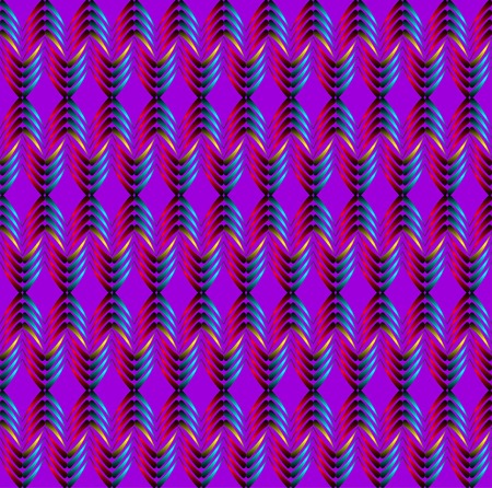 pattern consisting of colored shapes on a purple backgroundのイラスト素材