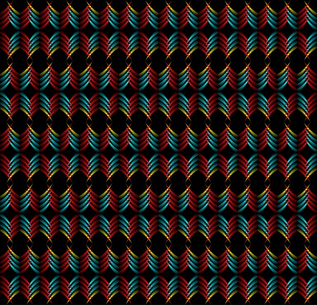 pattern consisting of different colored shapes on a black backgroundのイラスト素材
